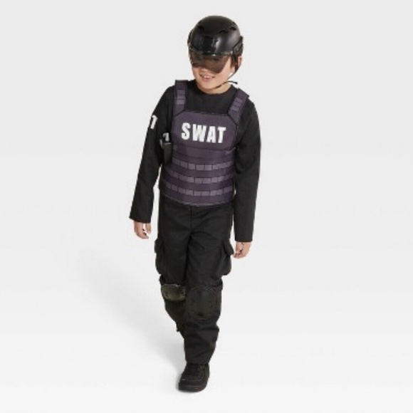 S.W.A.T. Officer Costume by Hyde & Eek! Size S (4-7) - Picture 1 of 9